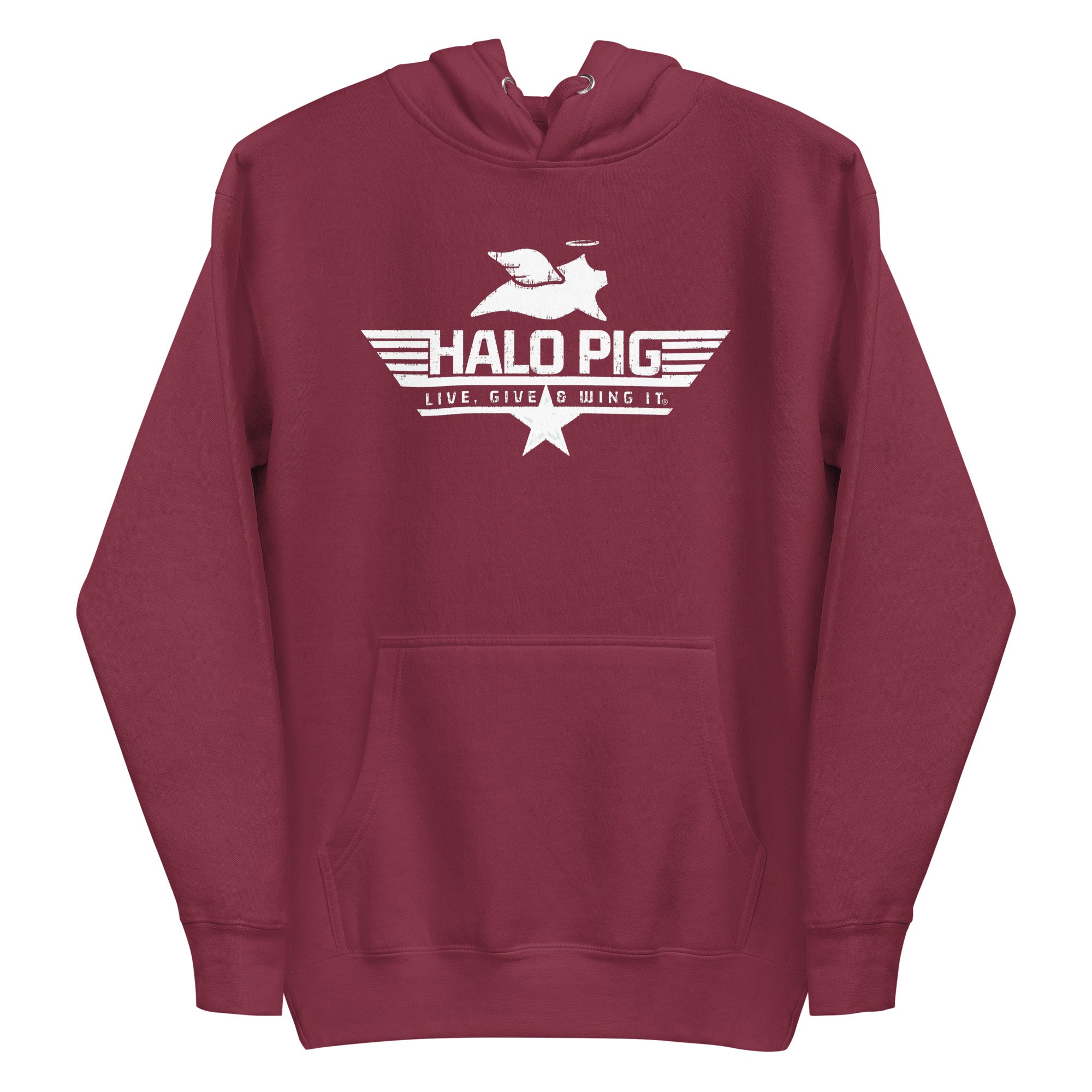 Halo Pig "Wing-Man" Men's/Unisex Ring-Spun Hoodie